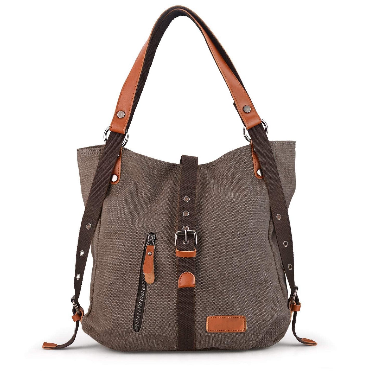 Style Women Bags 2-In-1 Backpack Canvas Backpack-Shoulder Bag.