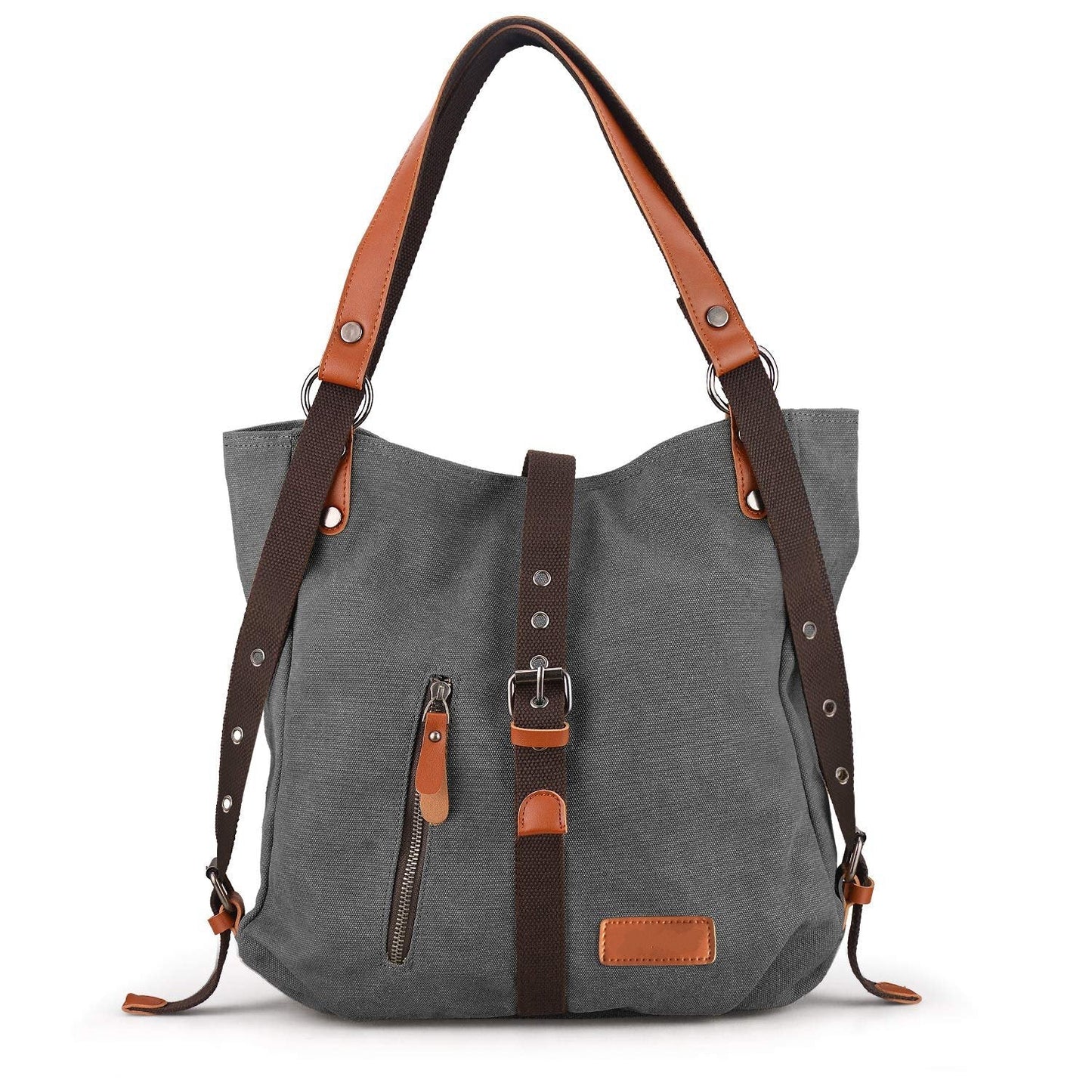 Style Women Bags 2-In-1 Backpack Canvas Backpack-Shoulder Bag.