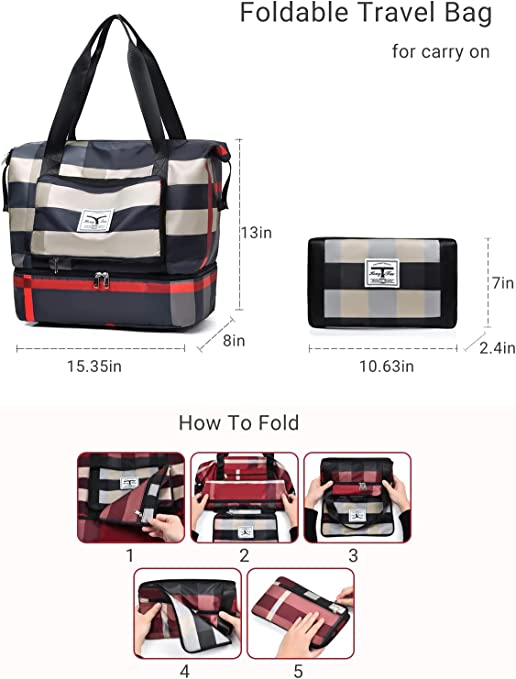 New Foldable Dry/Wet Separation Travel  Bag